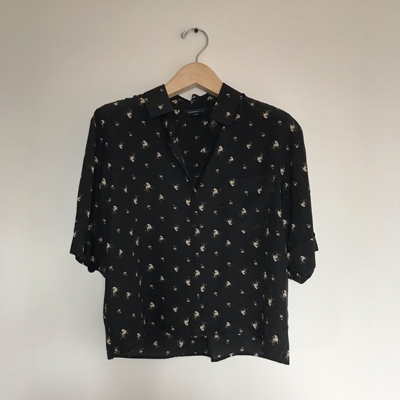 Club Monaco cropped silk blouse - Picture 1 of 5